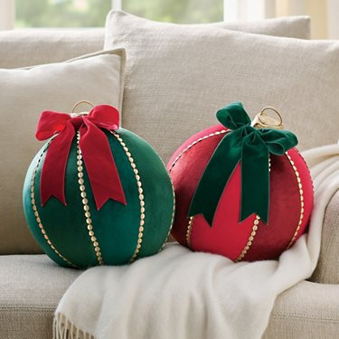 Lux Ornament Shaped Pillows | Grandin Road