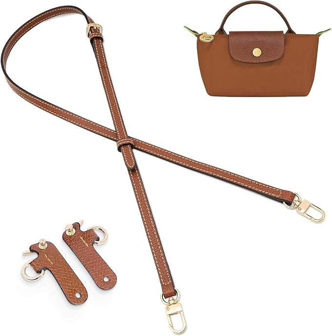 Purse Straps Replacement, Leather Handbag Crossbody Shoulder Strap Kit Adjustable for Mini Longca... | Amazon (US)