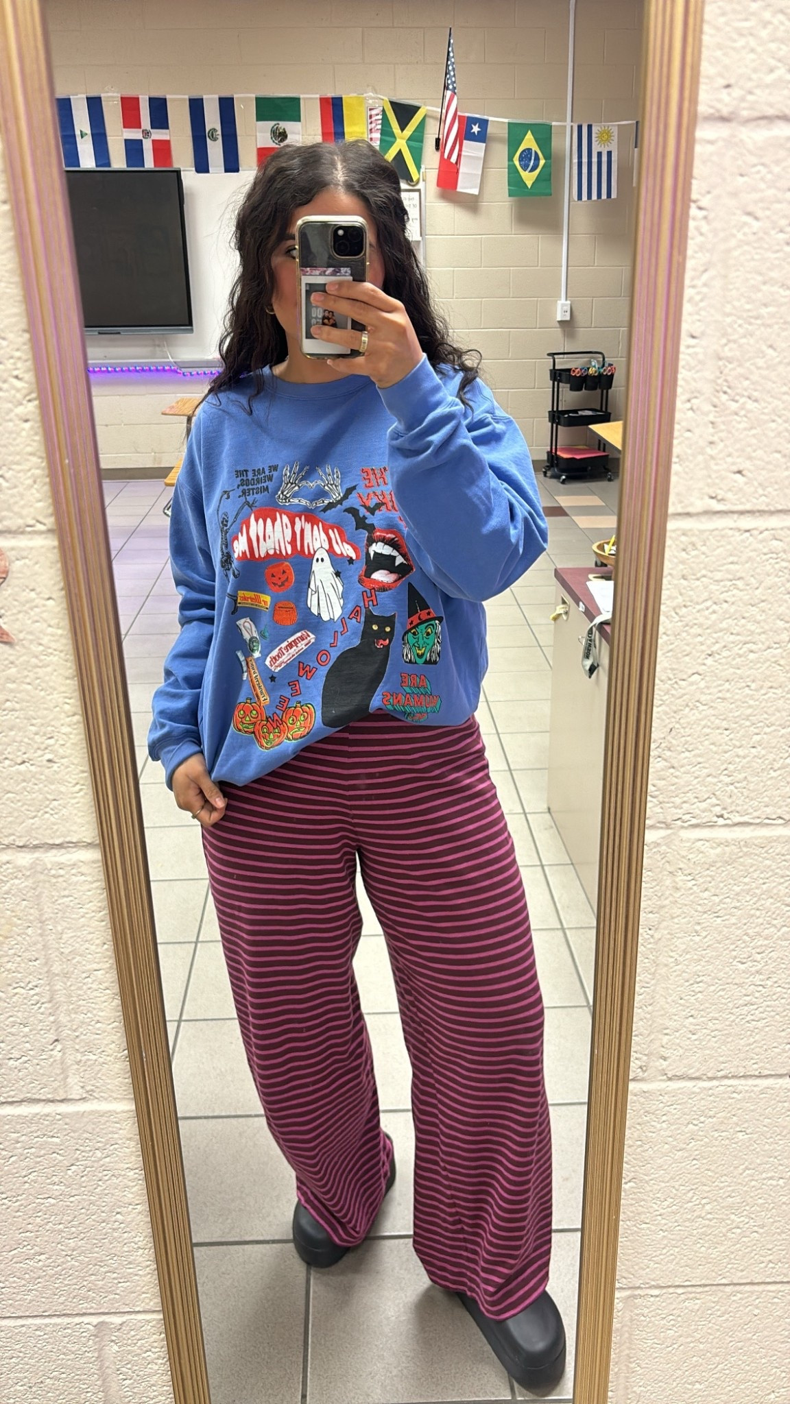 Happy Halloween ft. Shop Kristin Jones sweatshirt 🧡💜