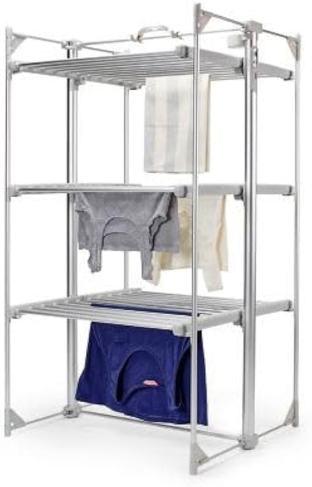DrySoon Deluxe 3-Tier Electric Heated Clothes Airer – Energy Efficient Electric Airer Clothes D... | Amazon (UK)