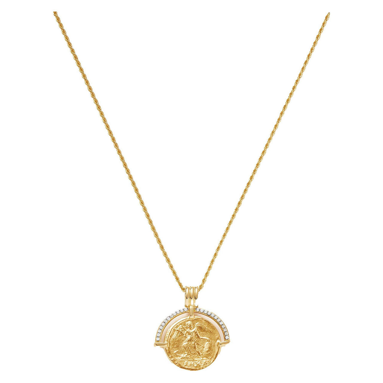 MISSOMA Missoma x Lucy Williams Lucy Williams Engravable Fortuna Arc Coin Pendant Necklace - Gold | Brown Thomas (IE)