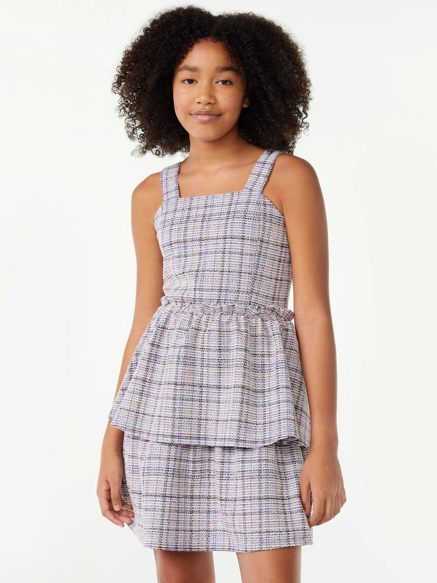 Free Assembly Girls Wide Strap Party Dress, Sizes 4-18 - Walmart.com | Walmart (US)