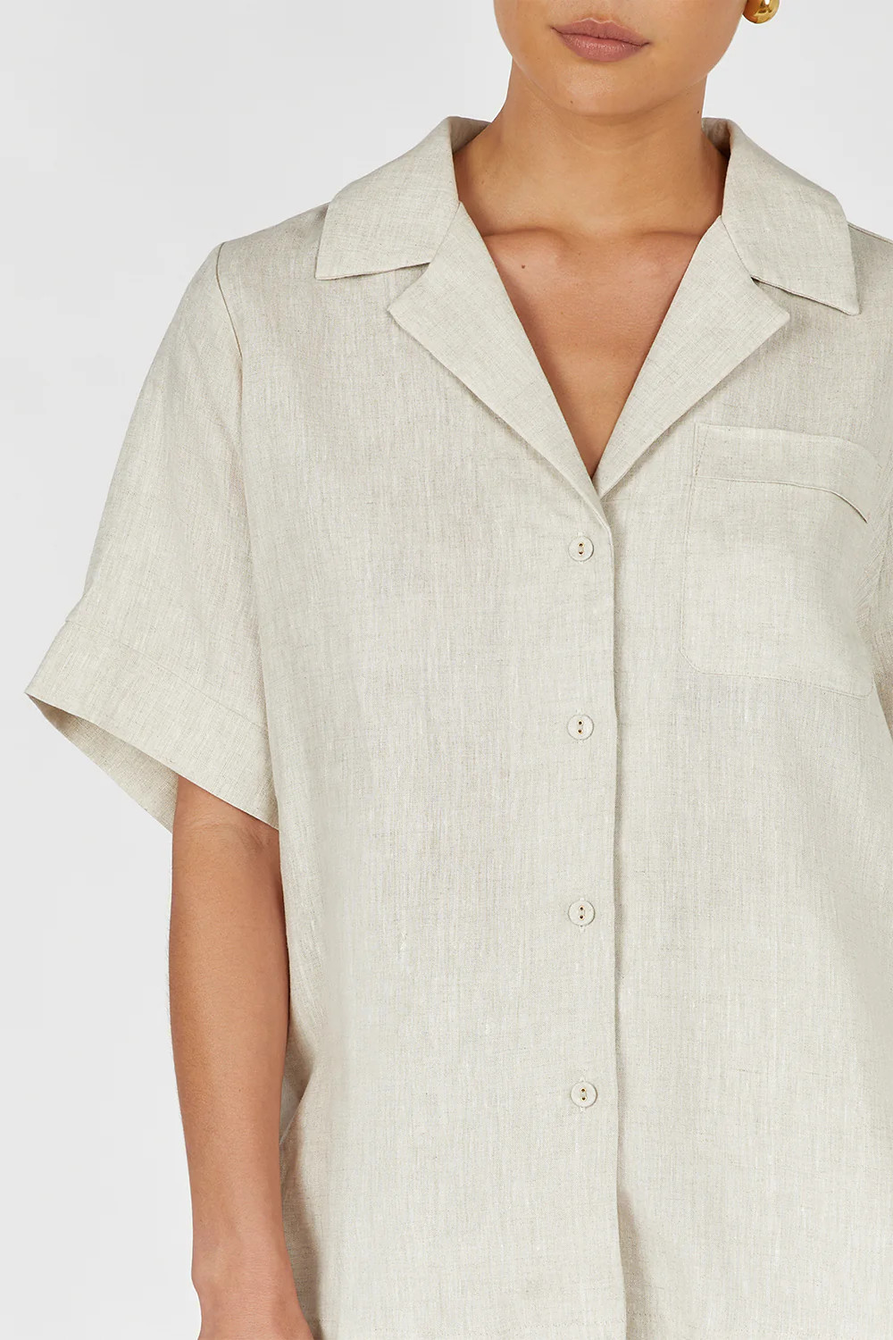 CAMPBELL NATURAL LINEN SHIRT | DISSH