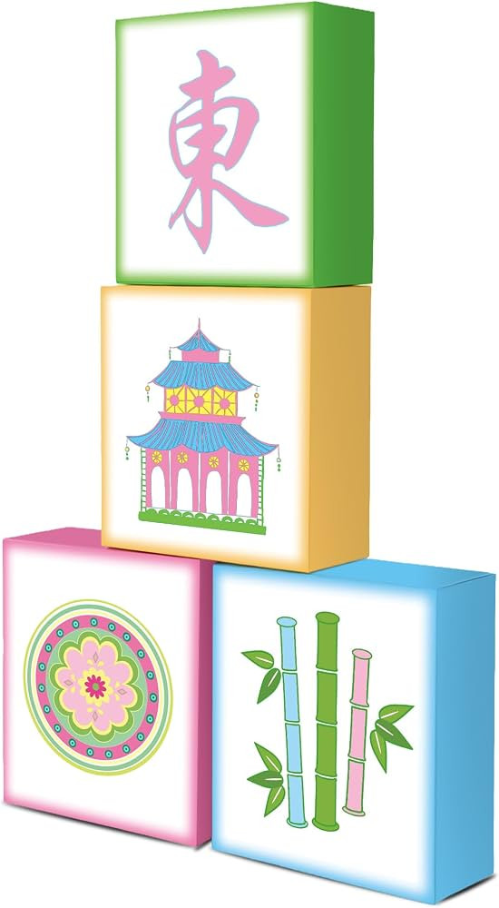 4PCS Mahjong Party Decorations, Giant 11.8 Inch Mahjong Tile Party Boxes, Dessert Table Decor | Amazon (US)