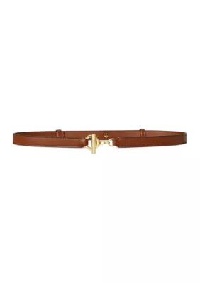Lauren Ralph Lauren Women's Leather Toggle Skinny Belt | Belk