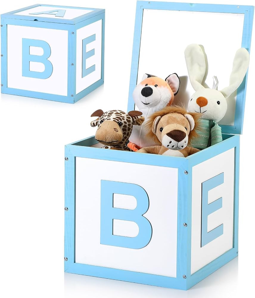 Chunful Wood Baby Shower Box Abc Display Box for Party Decorations with Alphabet Letters Personal... | Amazon (US)