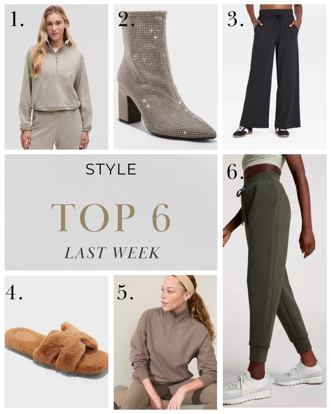 The best selling styles last week, what you loved most.  Rhinestone holiday booties, the most distance pullover, slippers and more.  All things I own and love.  

#bestsellers #activewear #giftsforher #booties #pullover

#LTKStyleTip #LTKGiftGuide #LTKSeasonal