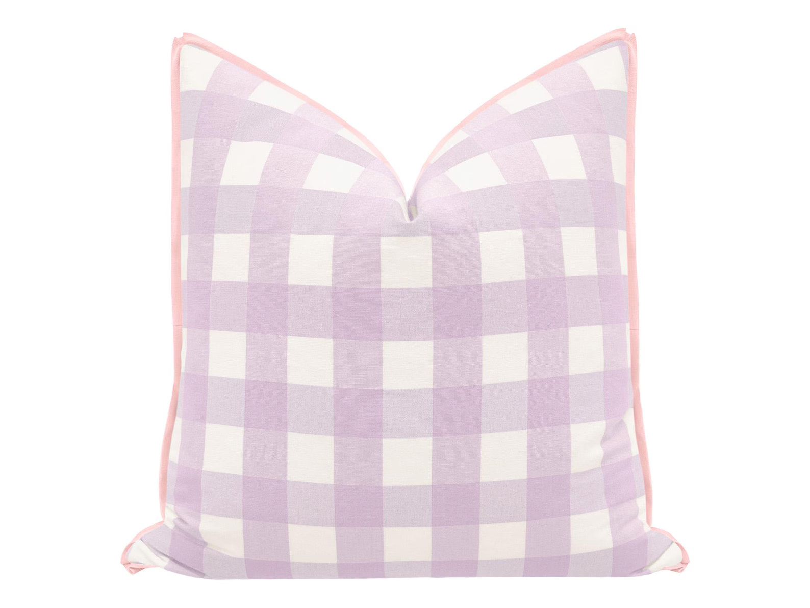Charleston Check // Lavender With Butterfly Flange Flange Pillow Designer Pillow Buffalo Check Pu... | Etsy (US)