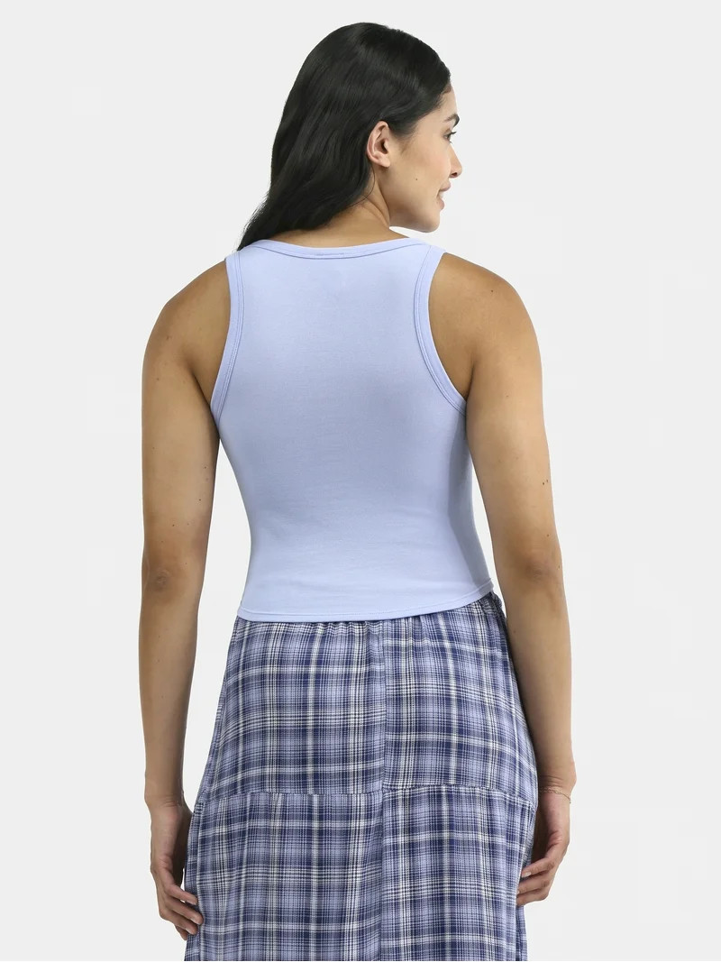 No Boundaries Seamless Henley Tank, Women's | Walmart (US)