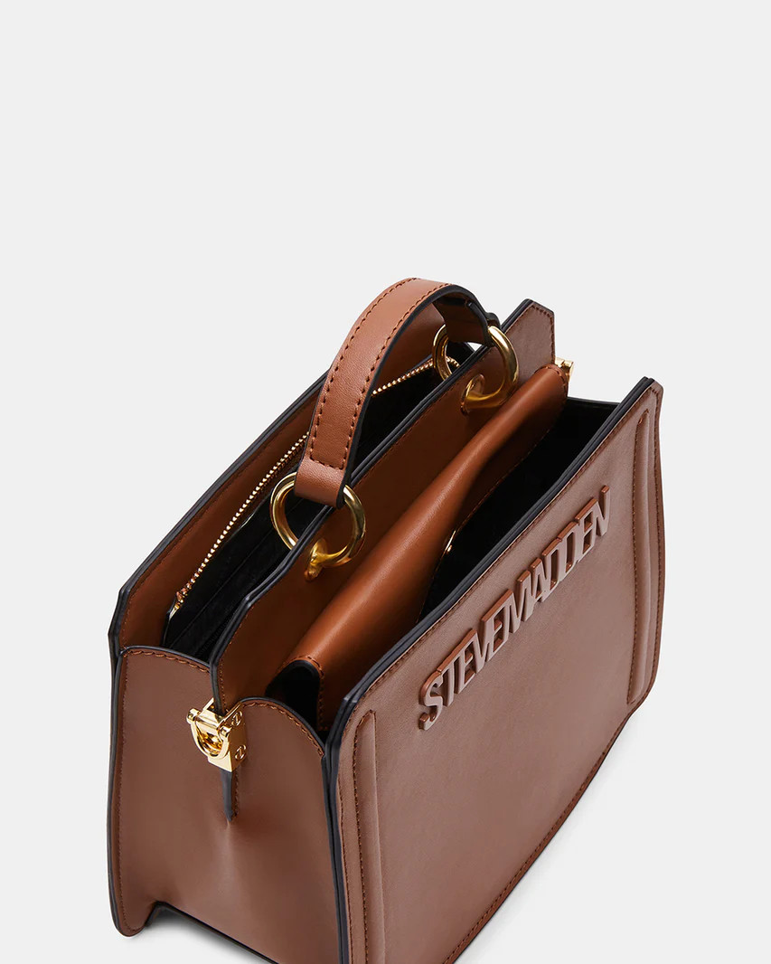 EVELYN Bag Cognac | Women's Top Handle Crossbody Bag | Steve Madden (US)
