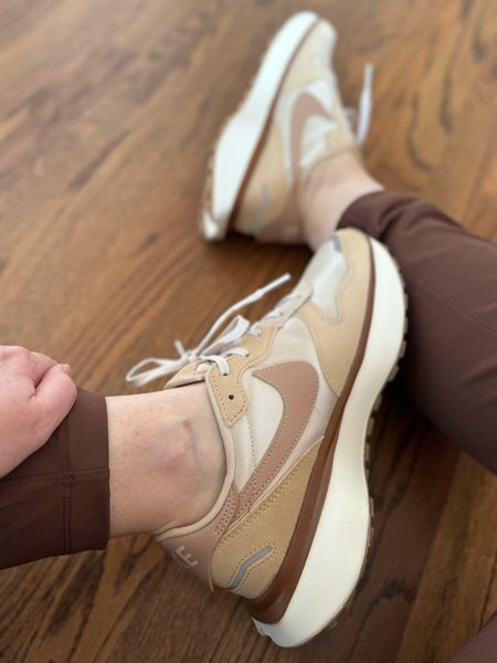 Nike phoenix waffle casual sneakers, sandrift, autumn, true autumn, soft autumn, warm autumn, hocautumn, tan, beige, neutral, brown, house of Colour, color analysis, ivory, cream, mom style, classic, quiet luxury, sneaker, new balance 327

I sized down 1/2 

#LTKfindsunder100 #LTKshoecrush