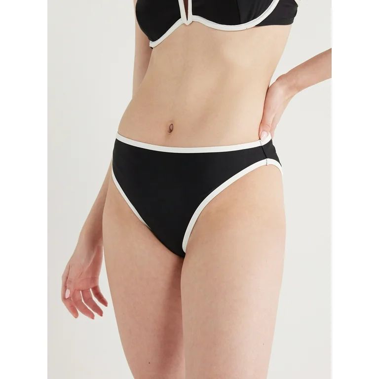 No Boundaries Juniors’ Contrast Trim Bikini Bottoms, Sizes XS-XL - Walmart.com | Walmart (US)