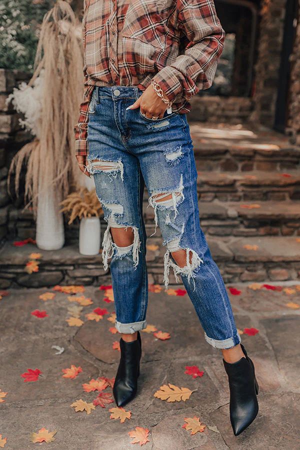 The Casa High Waist Distressed Jean | Impressions Online Boutique