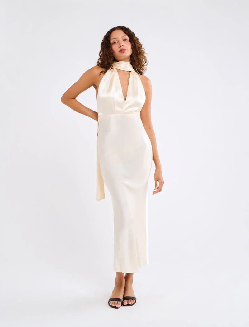 Thelma Midi Dress | Ivory | Rumored