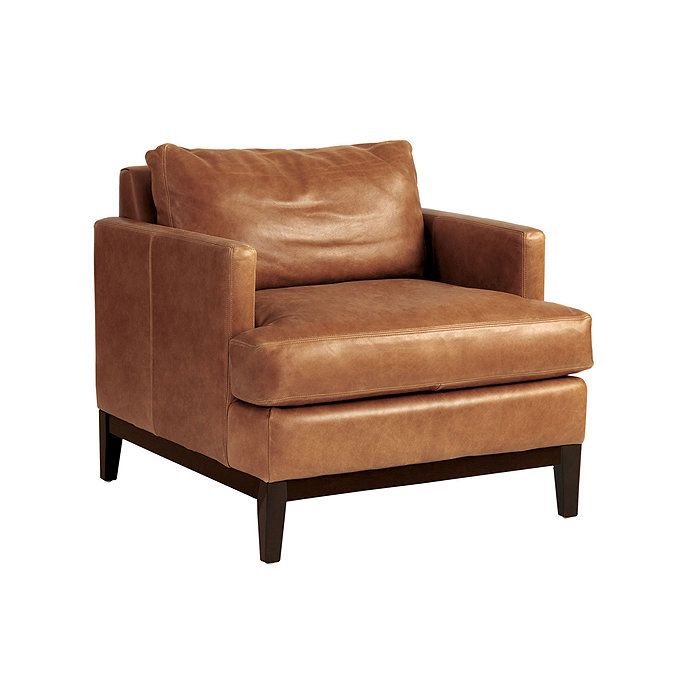 Hartwell Leather Chair - Mahogany Legs | Ballard Designs, Inc.