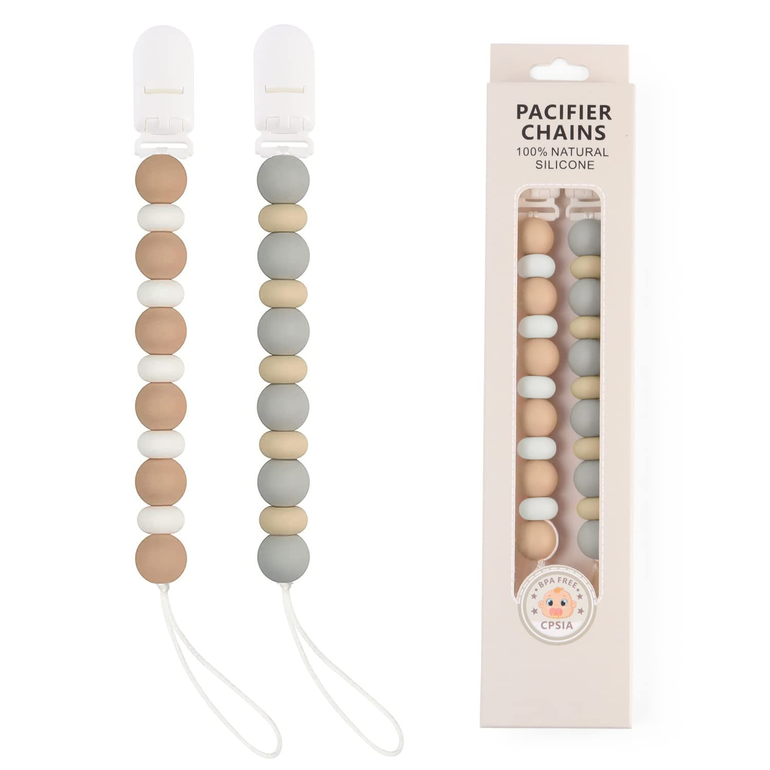 Pacifier Clips, 2PCS Silicone Soother Clips, BPA Free Pacifier Clip Pacifier Holder for Newborn B... | Amazon (CA)