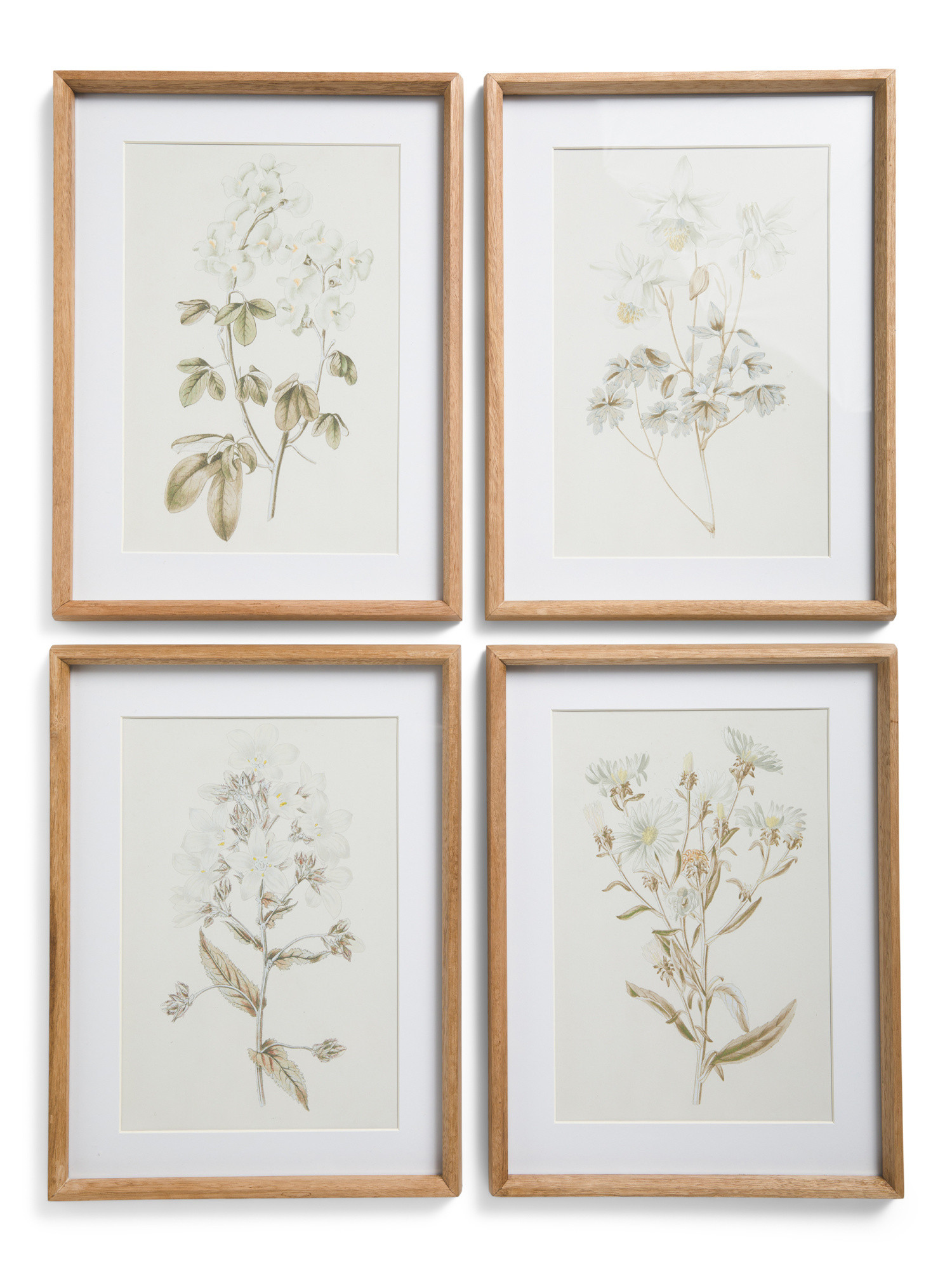 Set Of 4 11x15 Fleur De Blanc Print Wall Art | Home | Marshalls | Marshalls
