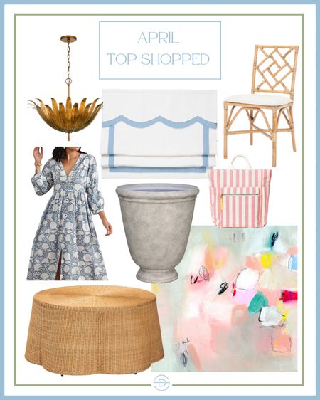 Most shopped items from April. These best sellers are 😍😍

Favorite home decor finds, affordable home decor, timeless home decor, affordable planter, outdoor furniture, woven coffee table, abstract wall art, colorful art, bright art, woven chair, chippendale chair, bamboo chair, gold pendant, nursery Roman shades, custom Roman shade 

#LTKfindsunder50 #LTKfindsunder100 #LTKhome