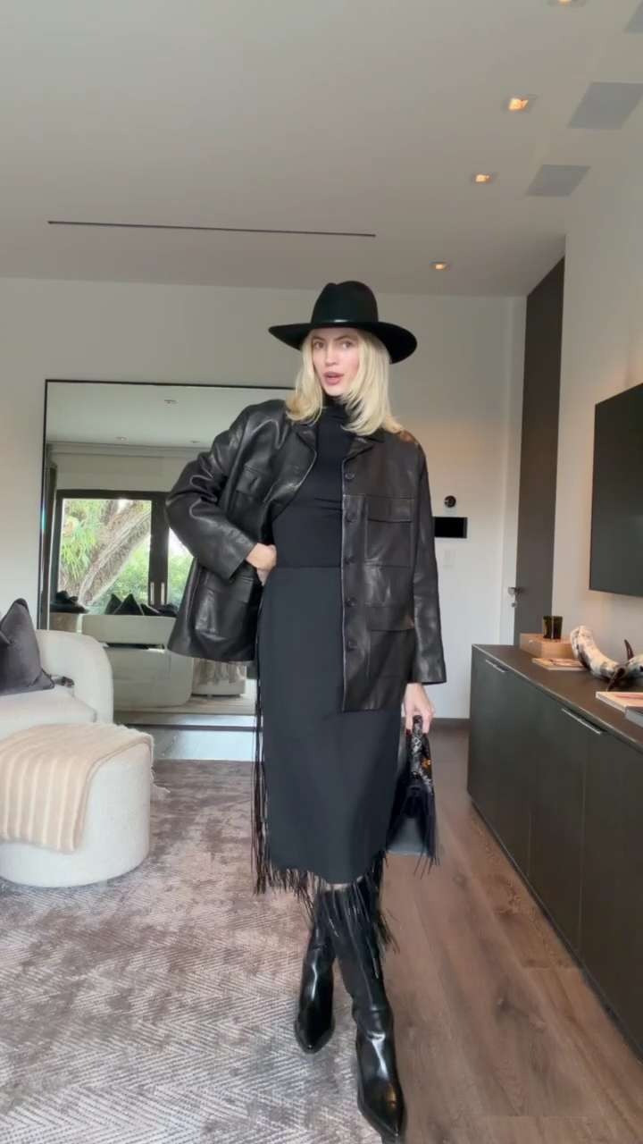 Going to Aspen & doing a huge FRWD haul! 🖤 Really leaning into this fun fringe moment & Khaite leather jacket. 

 

#LTKgrwm #LTKootd #LTKSeasonal