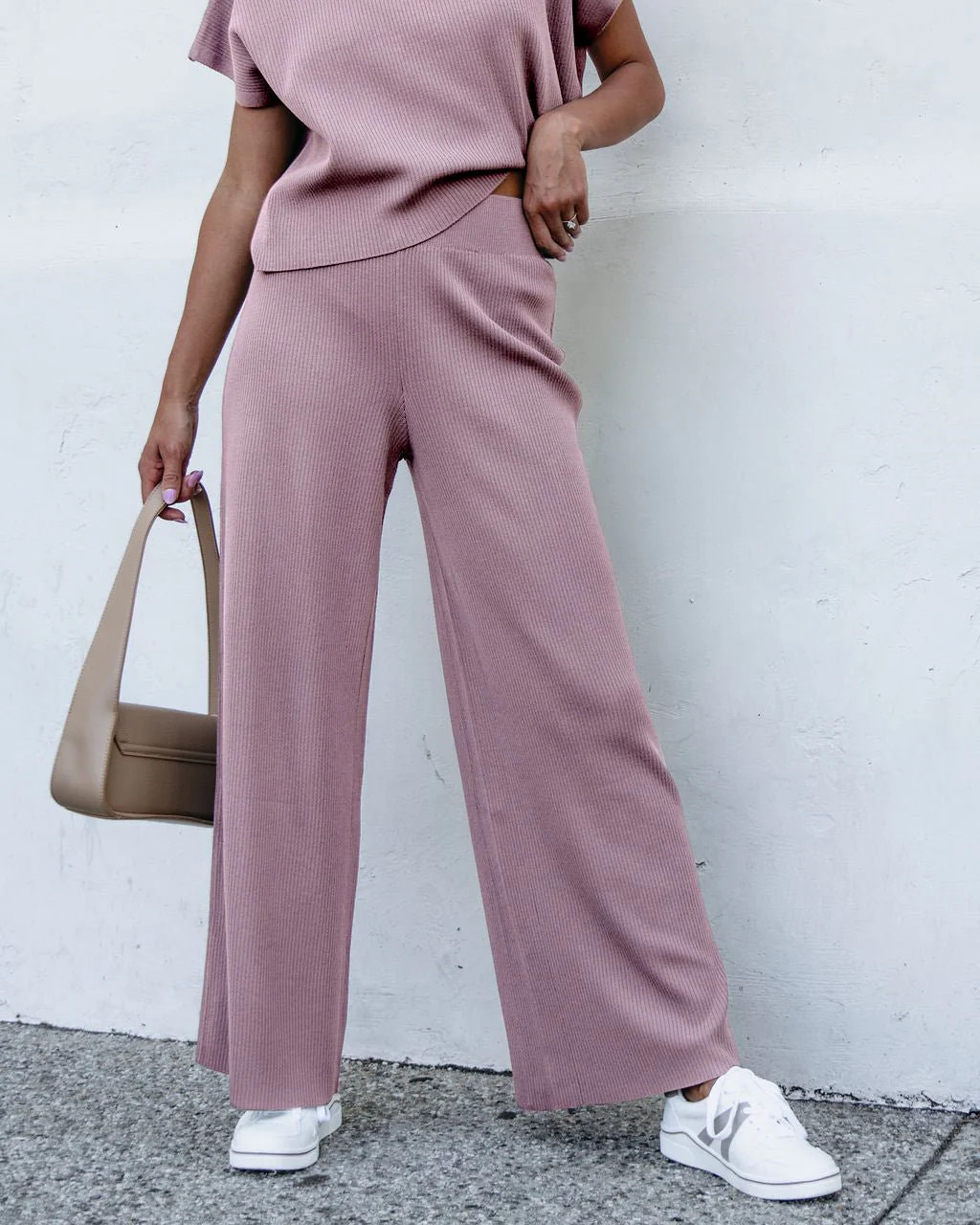 Muse By Magnolia Ribbed Lounge Pants - Mauve - FINAL SALE | Magnolia Boutique