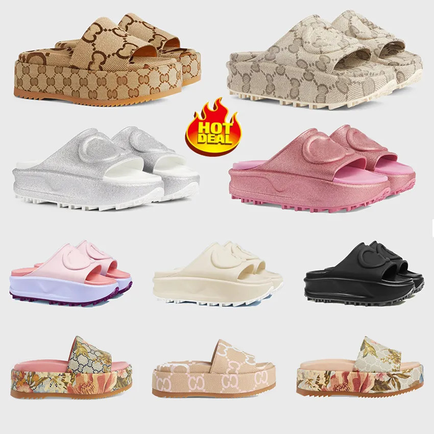 Sandals Fashion Macaron Slippers Ladies Summer Beach Stripes Casual Flip Flops Heightening Slippe... | DHGate