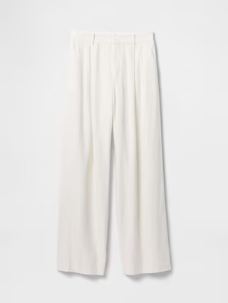 365 High Rise Linen-Blend Trousers | Gap (US)