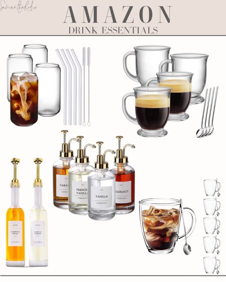 Amazon Home Finds!
Amazon kitchen finds , amazon drink finds , drink essentials , glass cups , glass coffee mugs , glass tumblers , kitchen glasses , syrup dispensers , amazon coffee cart finds , coffee syrup bottles 

#LTKhome #LTKunder50 #LTKFind