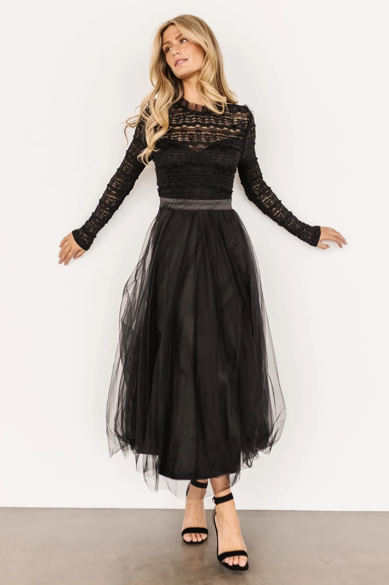 Lonnie Tulle Dress | Black | Baltic Born