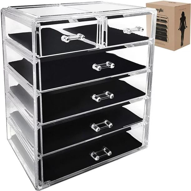 Organizer Cosmetic Storage - Large Acrylic 6 Drawer Compartments Perfect to store your Accessorie... | Walmart (US)