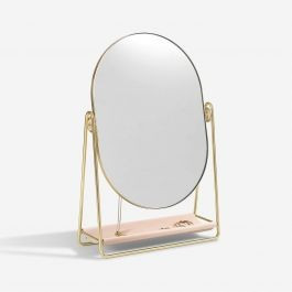 Blush & Gold Dressing Table Mirror & Jewellery Stand | Stackers