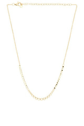 Siena Jewelry Bezel Diamond Necklace in 14k Yellow Gold & Diamond - Metallic Gold. Size all. | FWRD 