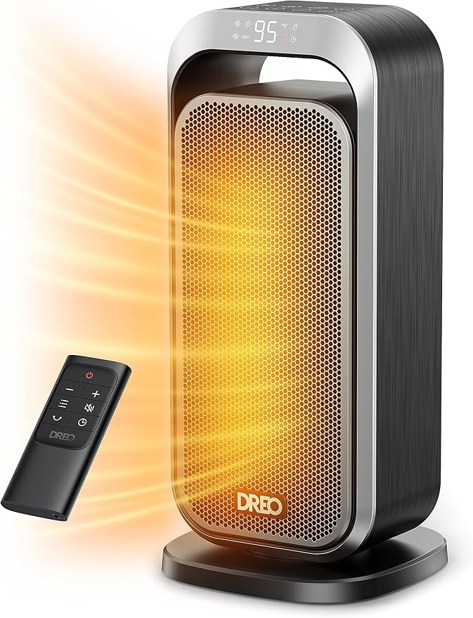 Dreo Space Heaters for Indoor Use, Portable Heater with 70°Oscillation, 1500W Electric Heater wi... | Amazon (US)