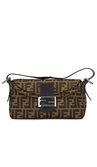 Fendi Zucca Mama Baguette Shoulder Bag in Brown | Revolve Clothing (Global)