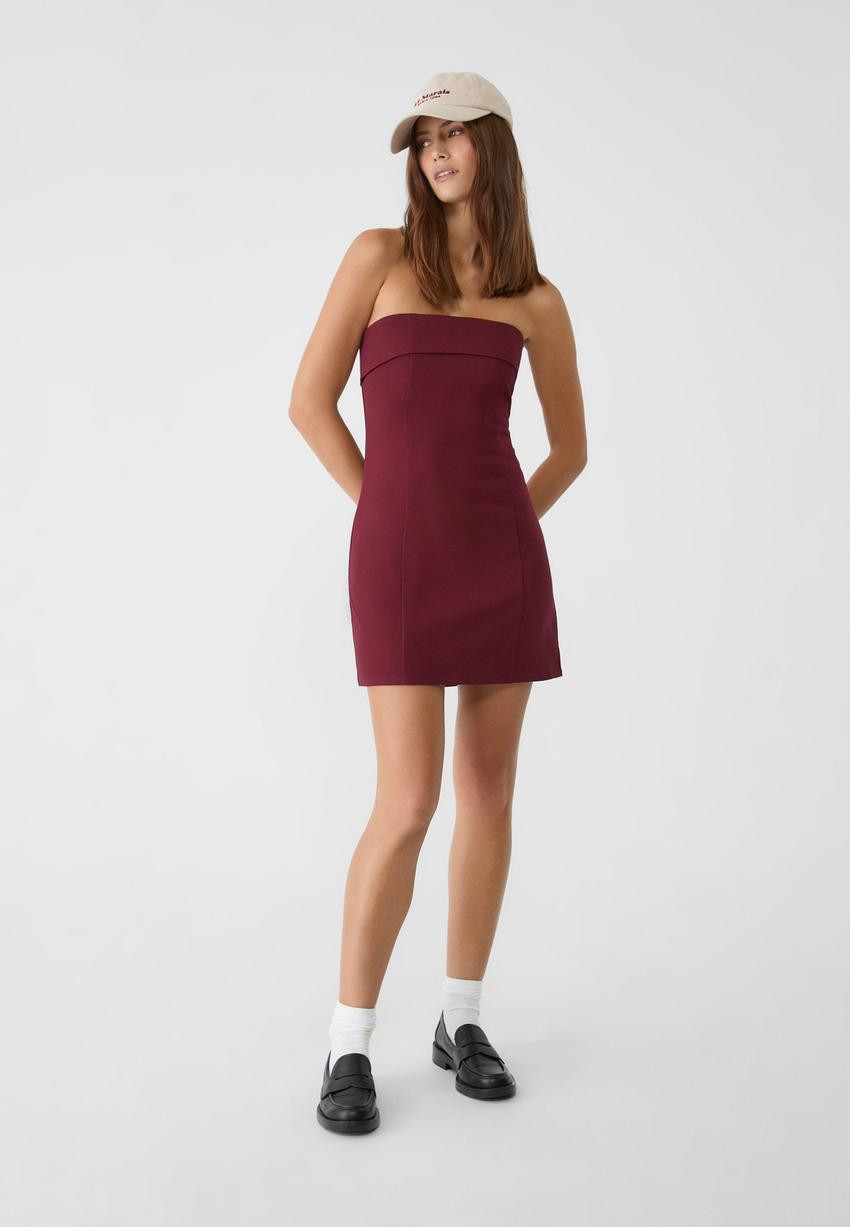 Short off-the-shoulder dress | Stradivarius (UK)