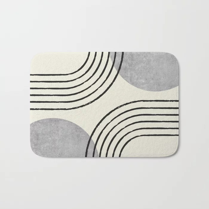 Sun Arch Double - Grey Bath Mat | Society6