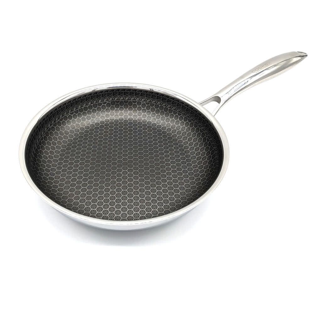 Hexagon Surface Hybrid Stainless Steel Frying Pan | Cooksy