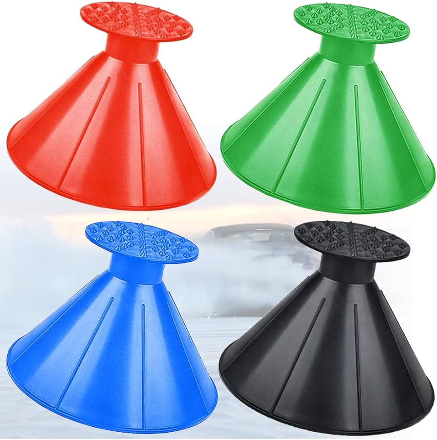 Leaflai Magical Ice Scrapers for Car Windshield, 4 Pcs Ice Scraper Round Windshield Magic Snow Sc... | Amazon (US)