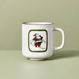 12.5oz Holiday Mug Skiing Santa - Hearth & Hand™ with Magnolia | Target