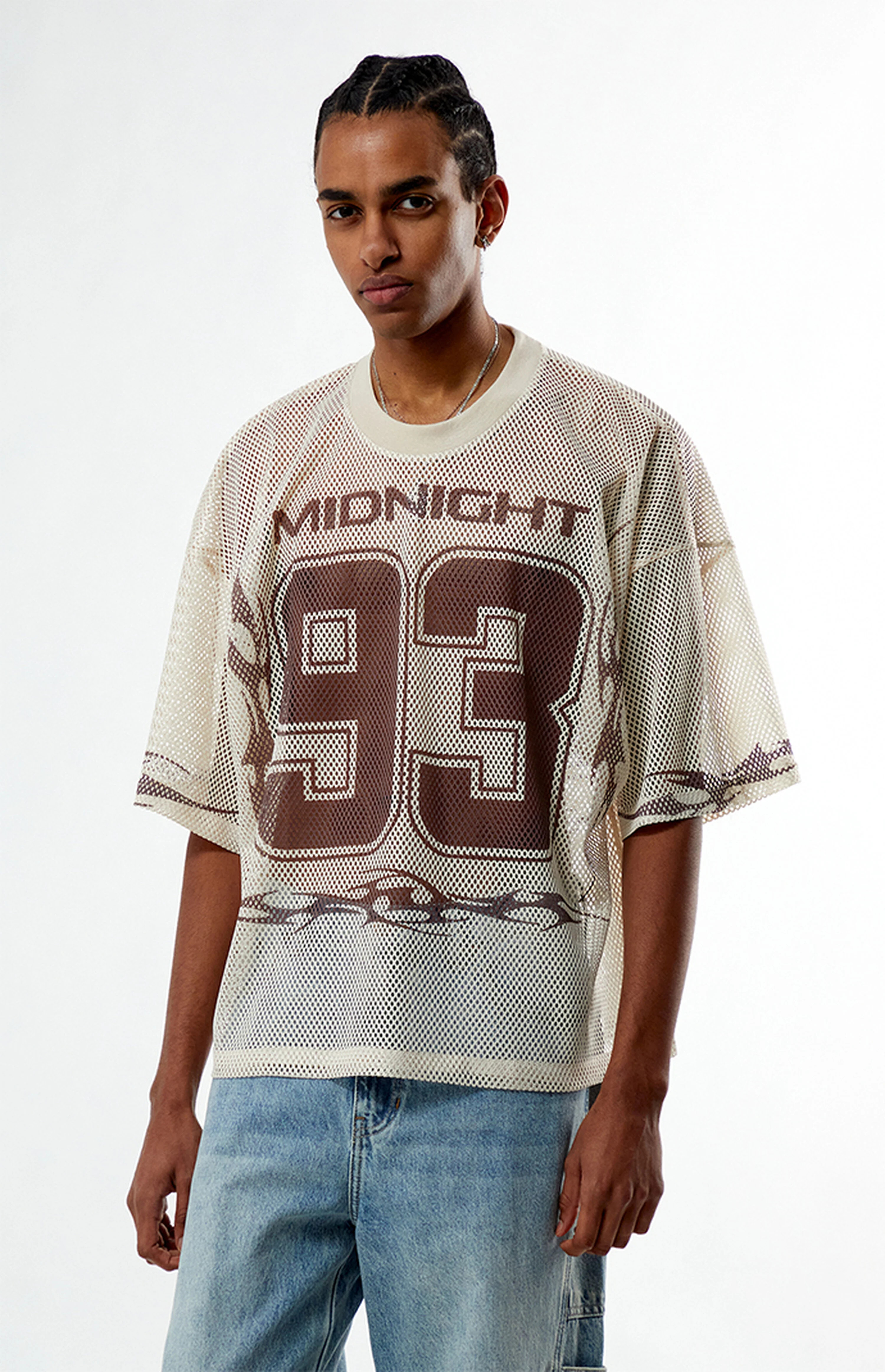 Pacsun Midnight 93 Cream Mesh Jersey | PacSun
