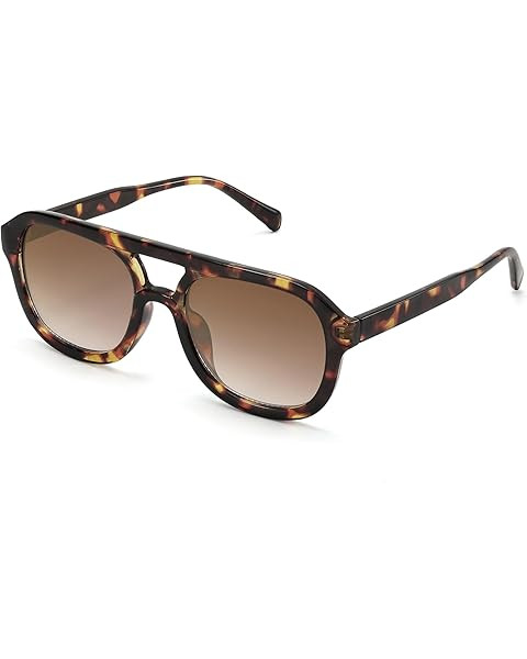 Retro Trendy Square Aviator Sunglasses Womens Mens 70s Classic Vintage Oversized Sun Glasses AR82... | Amazon (US)