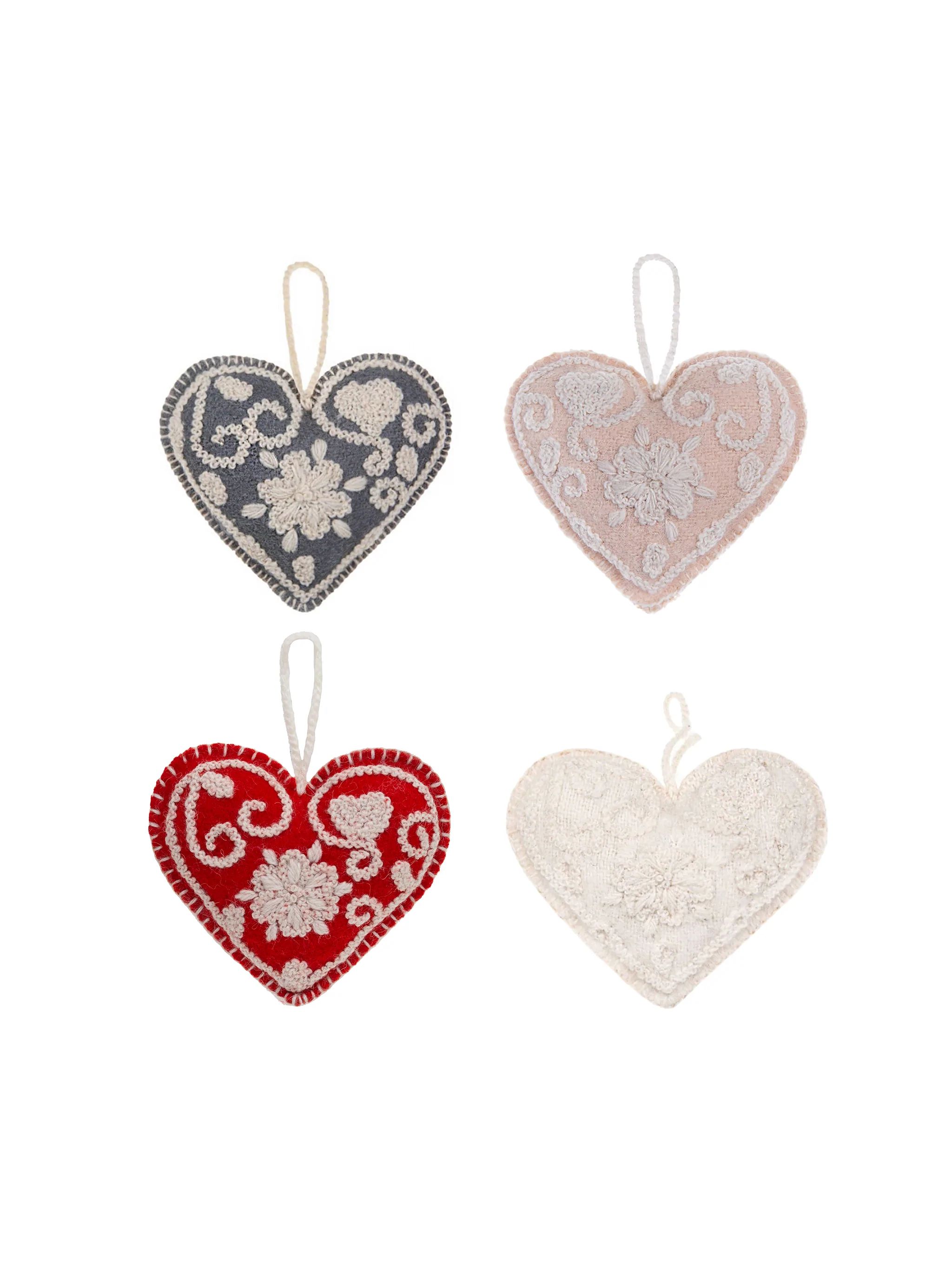 Heart Wool Felt Ornaments | Weston Table