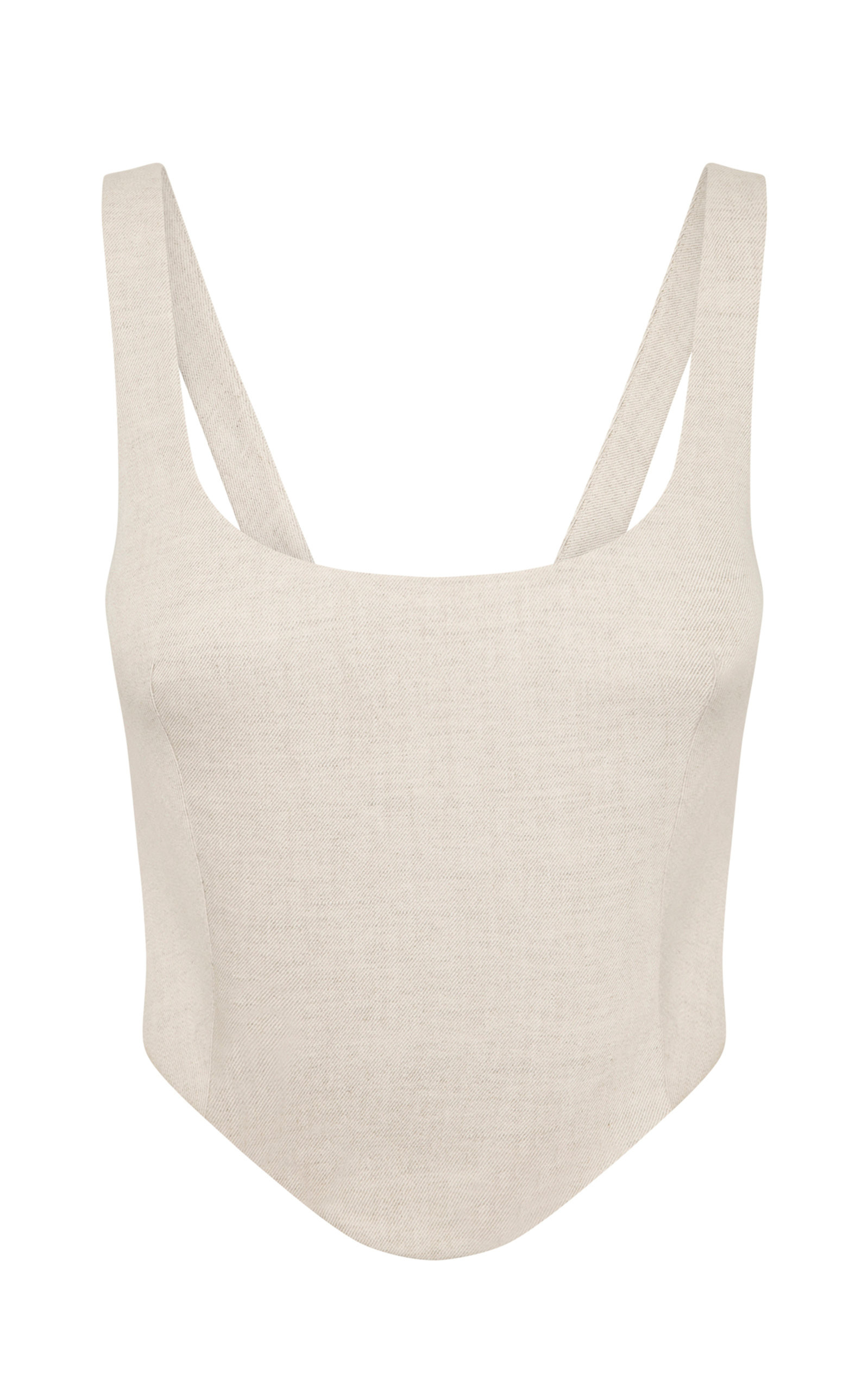 Maya Cotton-Linen Corset Top | Moda Operandi (Global)