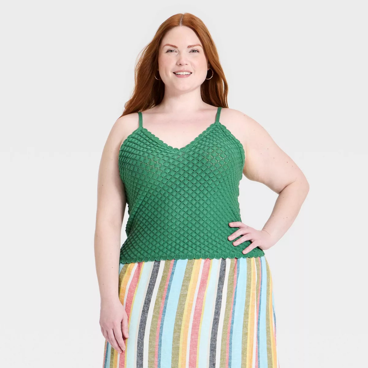 Women's Pointelle Tank Top - A New Day™ Brown XXL | Target