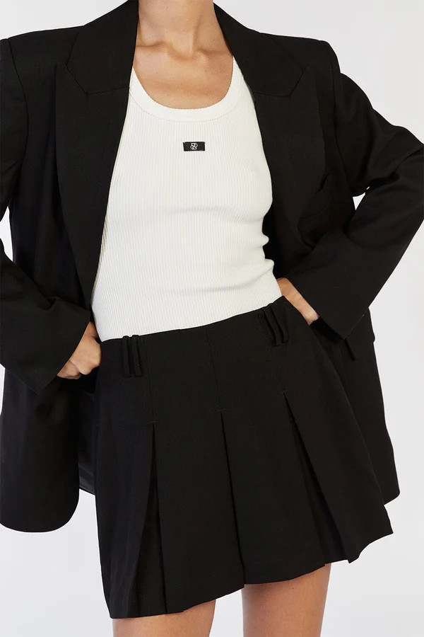 BRUNA BLACK PLEAT MINI SKIRT | DISSH