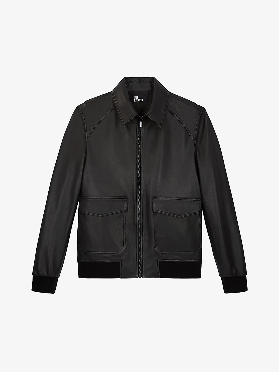 Flap-pocket leather jacket | Selfridges