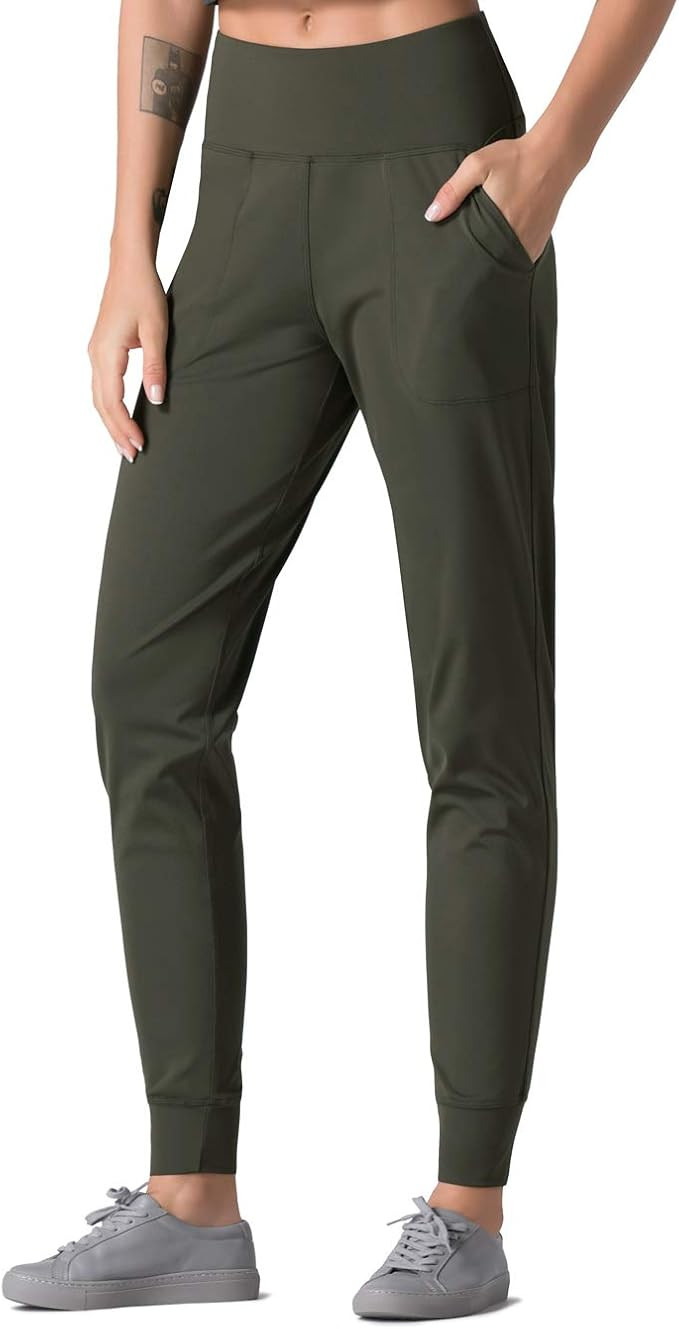 Dragon Fit Joggers for Women with Pockets,High Waist Workout Yoga Tapered Sweatpants Women's Loun... | Amazon (US)