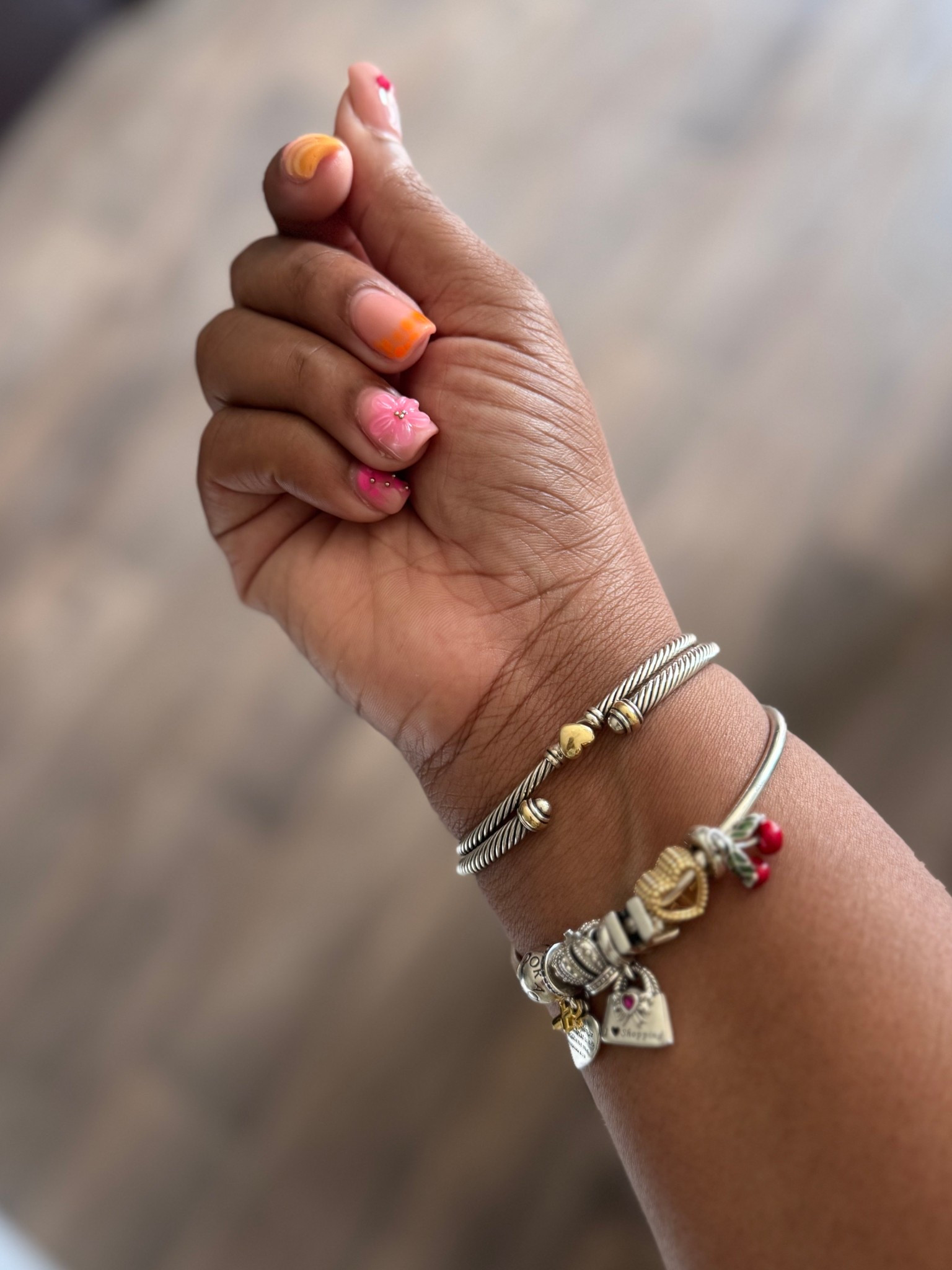 Today’s stack….#bracelets #akcessme #Pandora #DY #DavidYurman #summernails

#LTKSummerEdit #LTKStyleTip