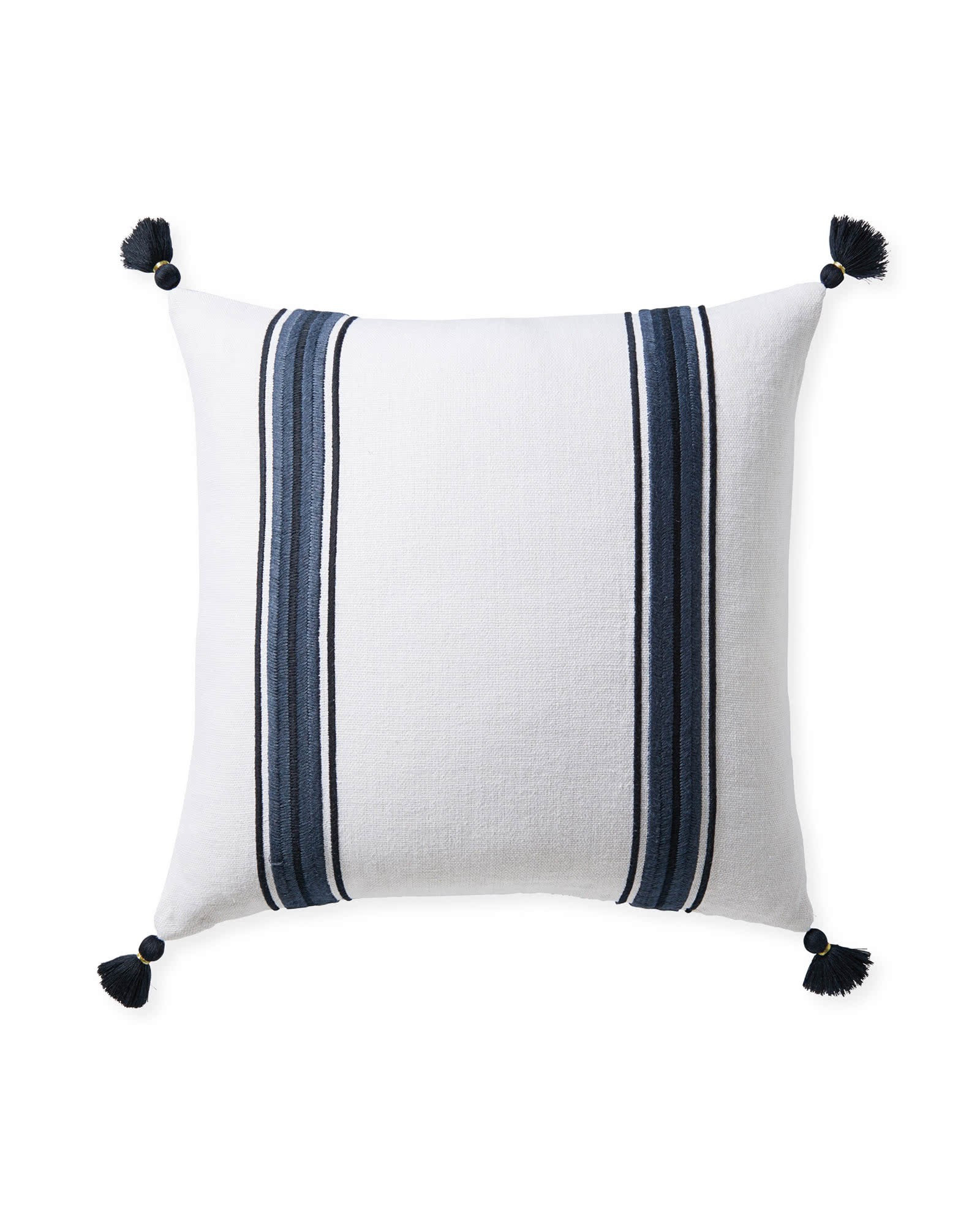 Addie Stripe Tassel Pillow Cover | Serena and Lily