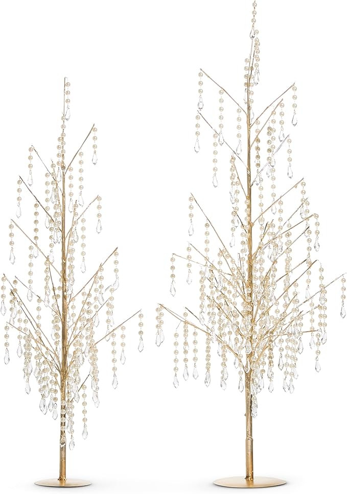 29.5 Inch Dripping Pearl Trees Set of 2 Sizes, 24.5 Inch and 29.5 Inch Tall | Amazon (US)