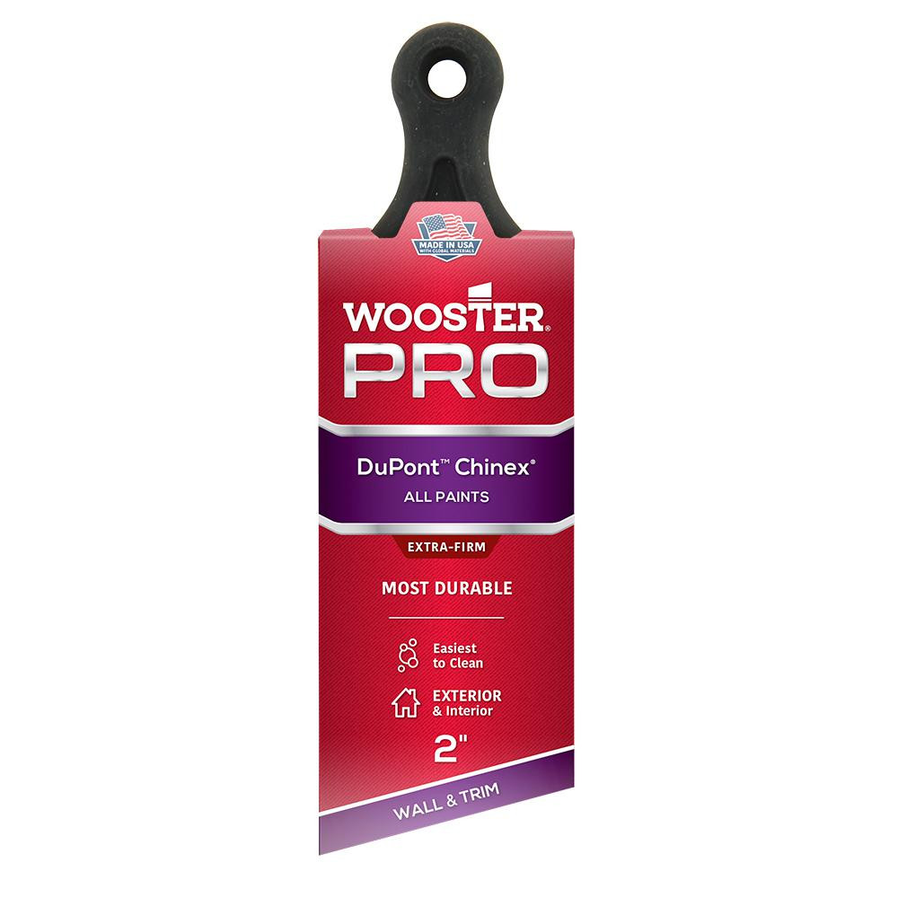 Wooster 2 in. Pro Chinex Short Handle Angle Sash | The Home Depot